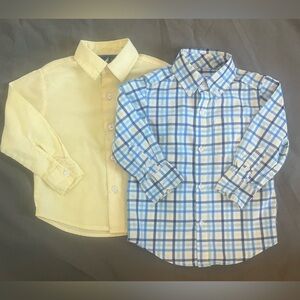 Nautica & Carter’s Boy 2T Button Down Oxford Long Sleeve Shirts. EUC Spring